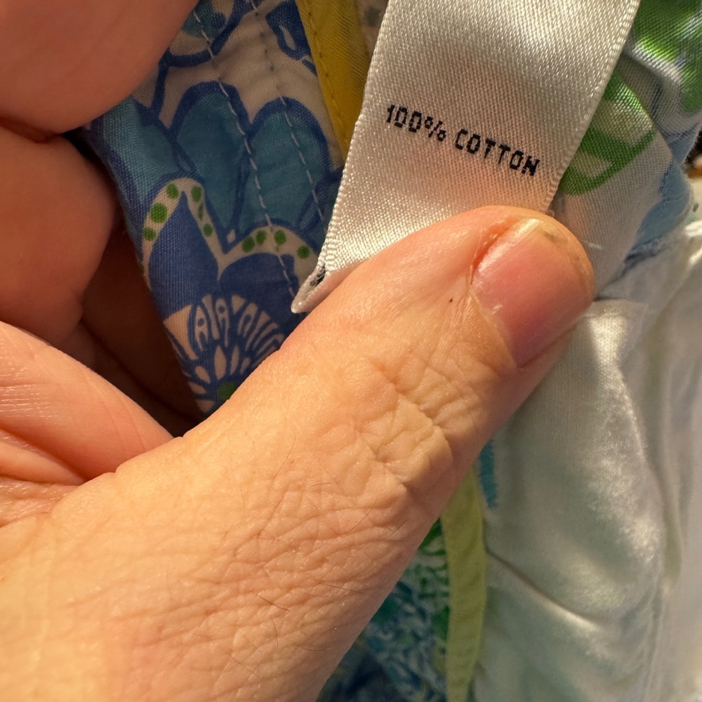 Lilly Pulitzer Patchwork Shorts - Blue, Yellow, Green - Picture 5 of 5